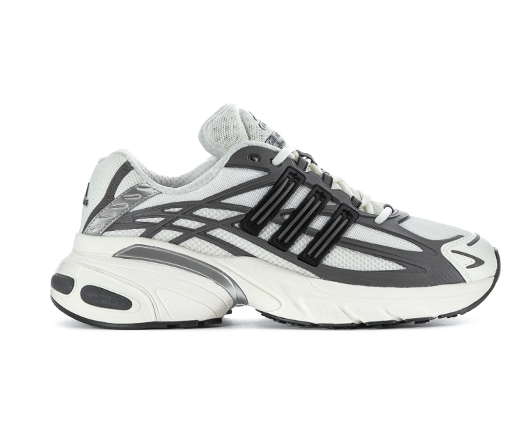 adidas Gray and White Sneakers with Black Side Details