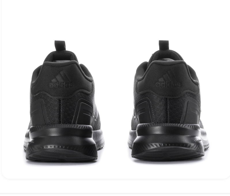 adidas Black Sneakers with Three Stripes and Textured Sole