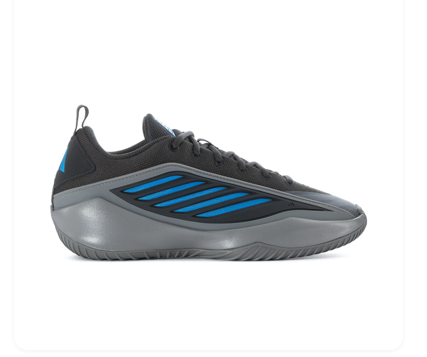 adidas Black and Blue Sneakers with Sculpted Gray Sole