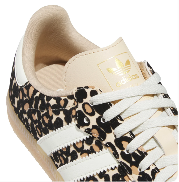 adidas Leopard Print Sneakers with White Stripes