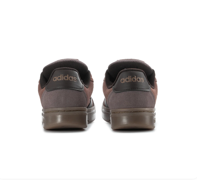 adidas Brown Low-Top Sneakers with Dark Stripes