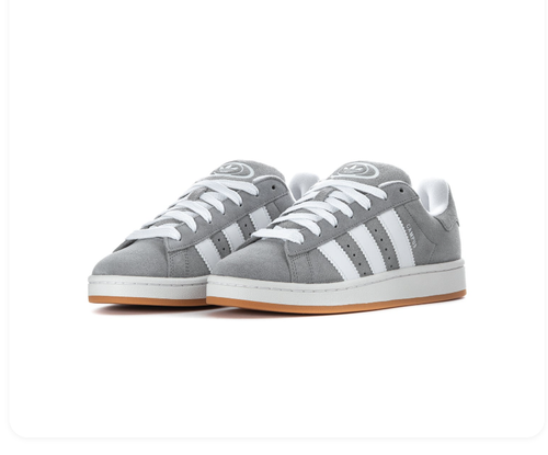 adidas Campus 00s Grey Sneakers with White Stripes