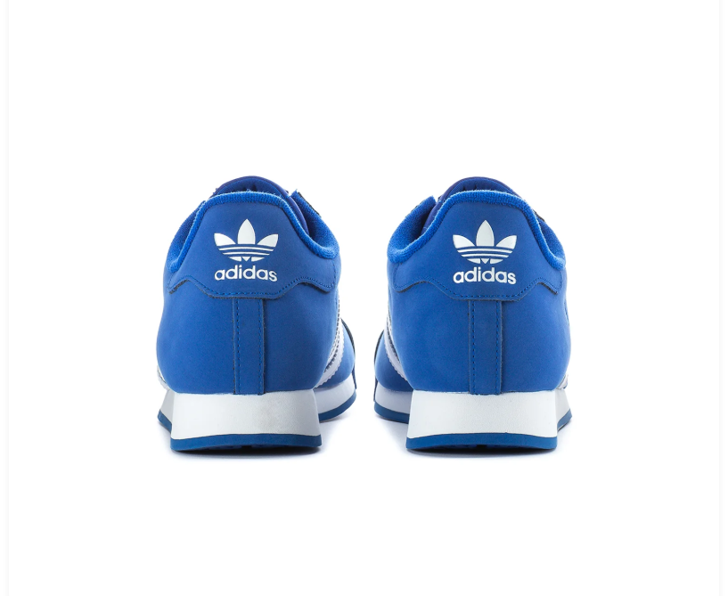 adidas Samoa Blue Sneakers with White Stripes