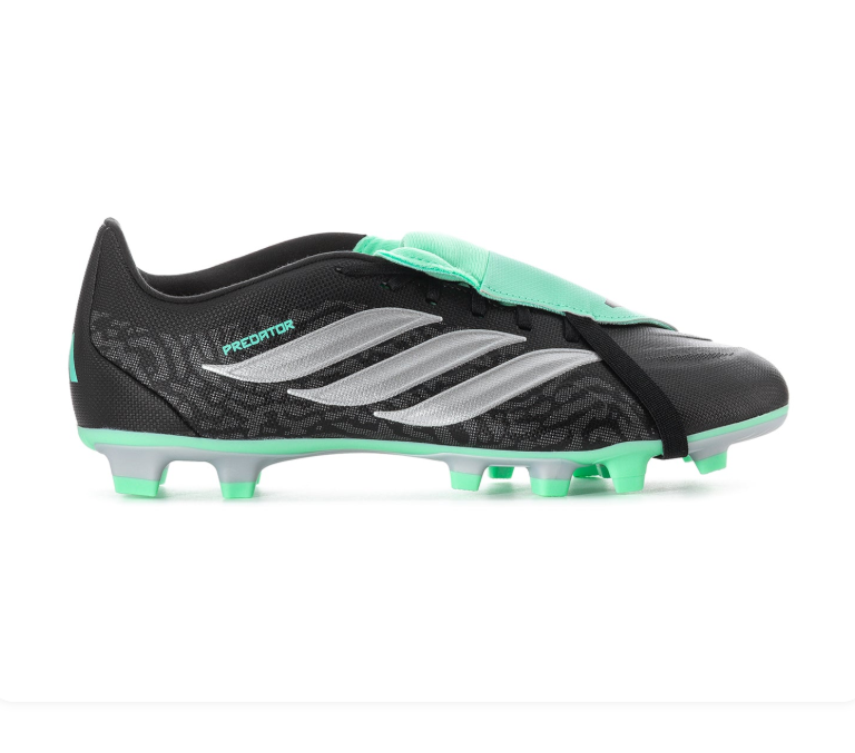 adidas Predator Black Soccer Cleats with Mint Green Studs