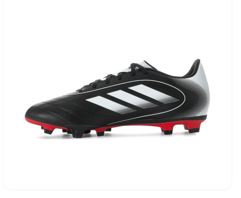 adidas Goletto Black Soccer Cleats with Red Studded Outsole