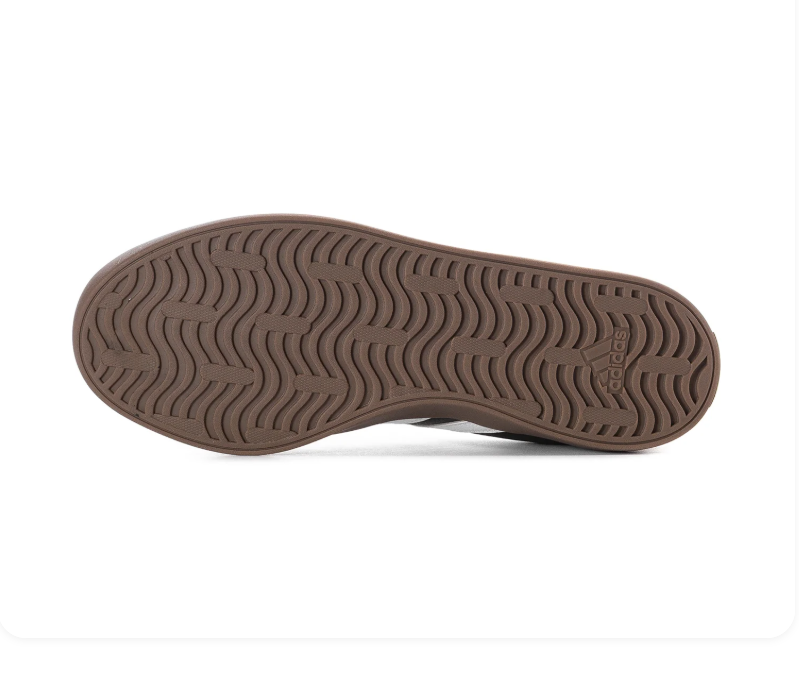 adidas Black Low-Top Sneakers with White Stripes and Brown Sole