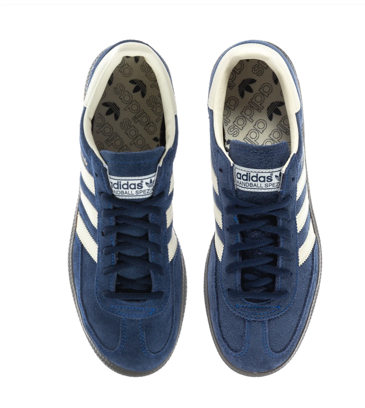 adidas Handball Spezial Navy Blue Sneakers with Cream Stripes