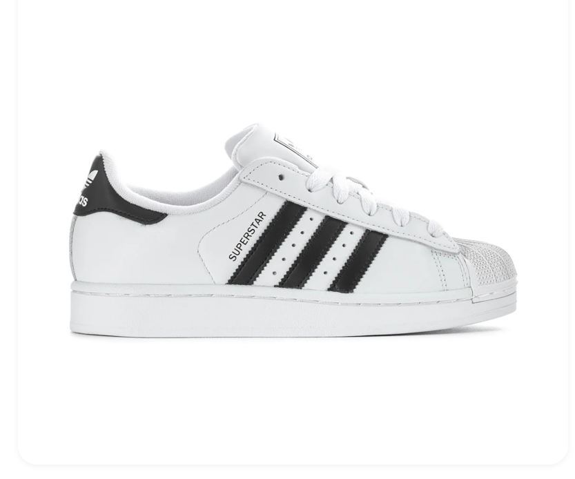 adidas Superstar White Sneakers with Black Stripes