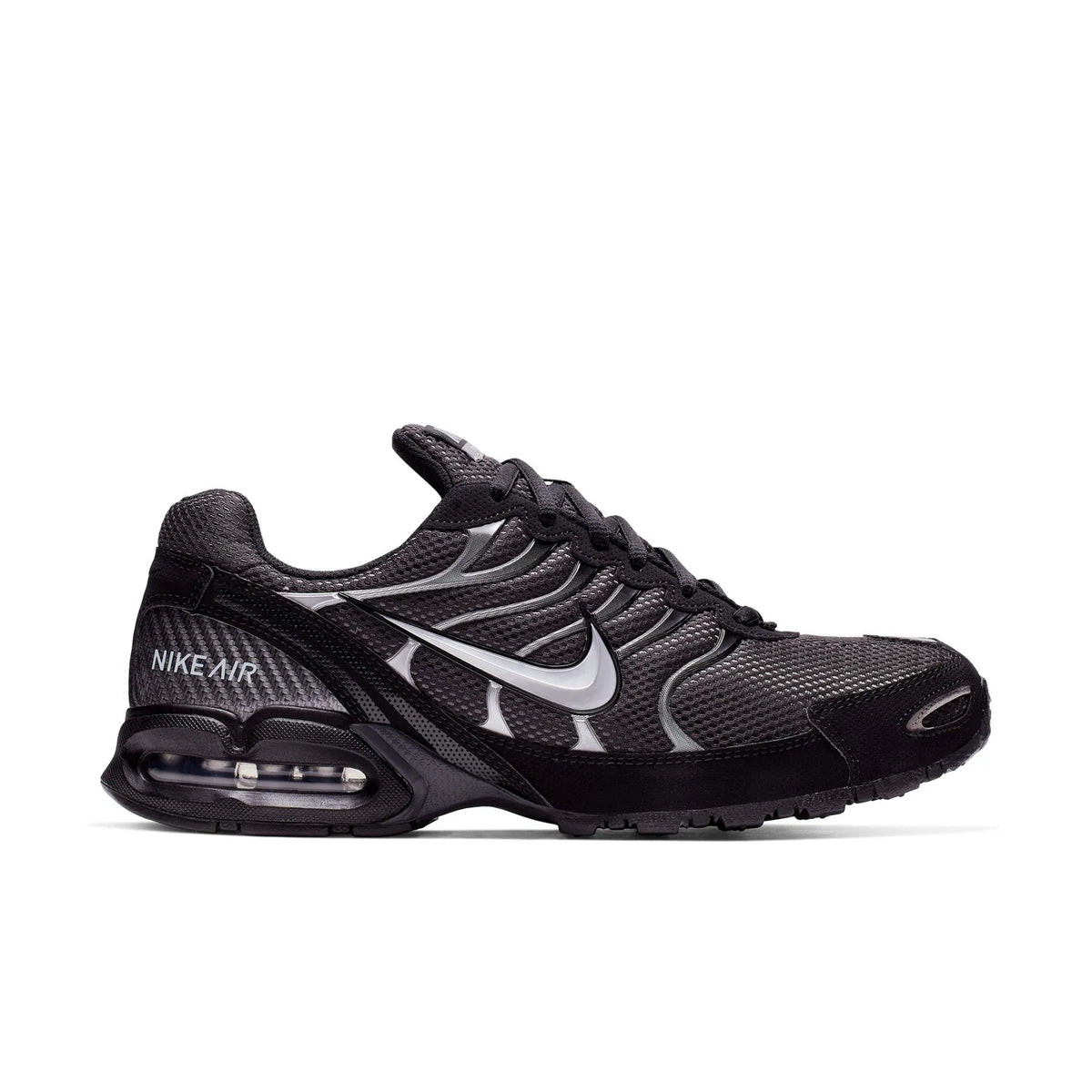 Nike Air Black and Silver Mesh Sneakers