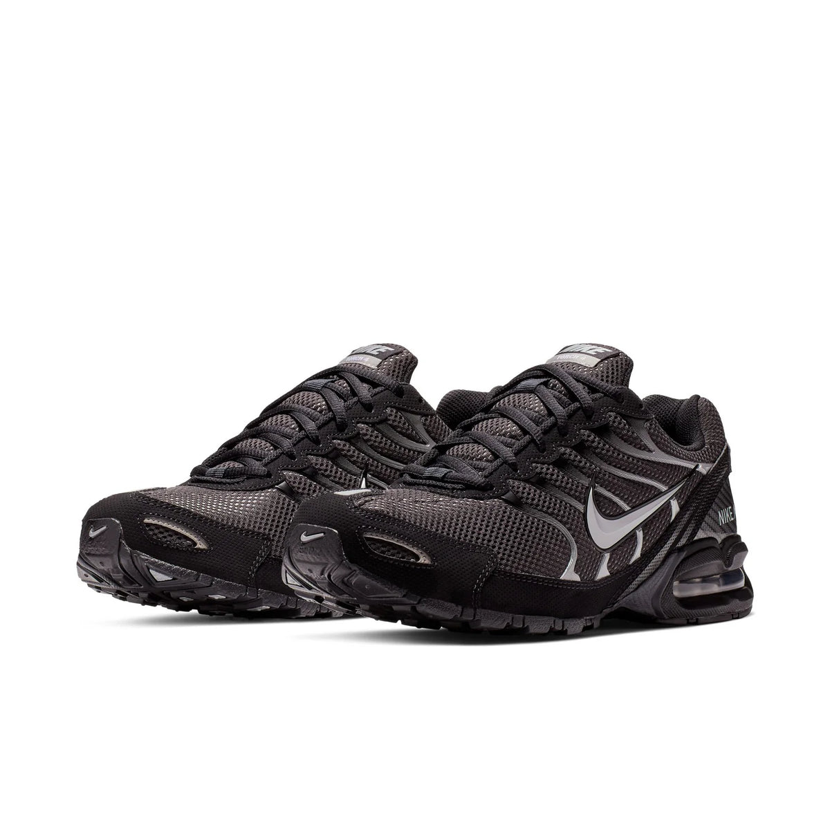 Nike Air Black and Silver Mesh Sneakers