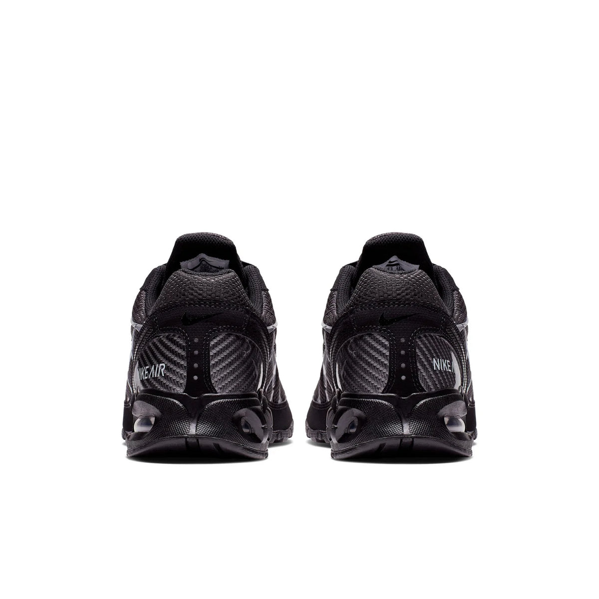 Nike Air Black and Silver Mesh Sneakers