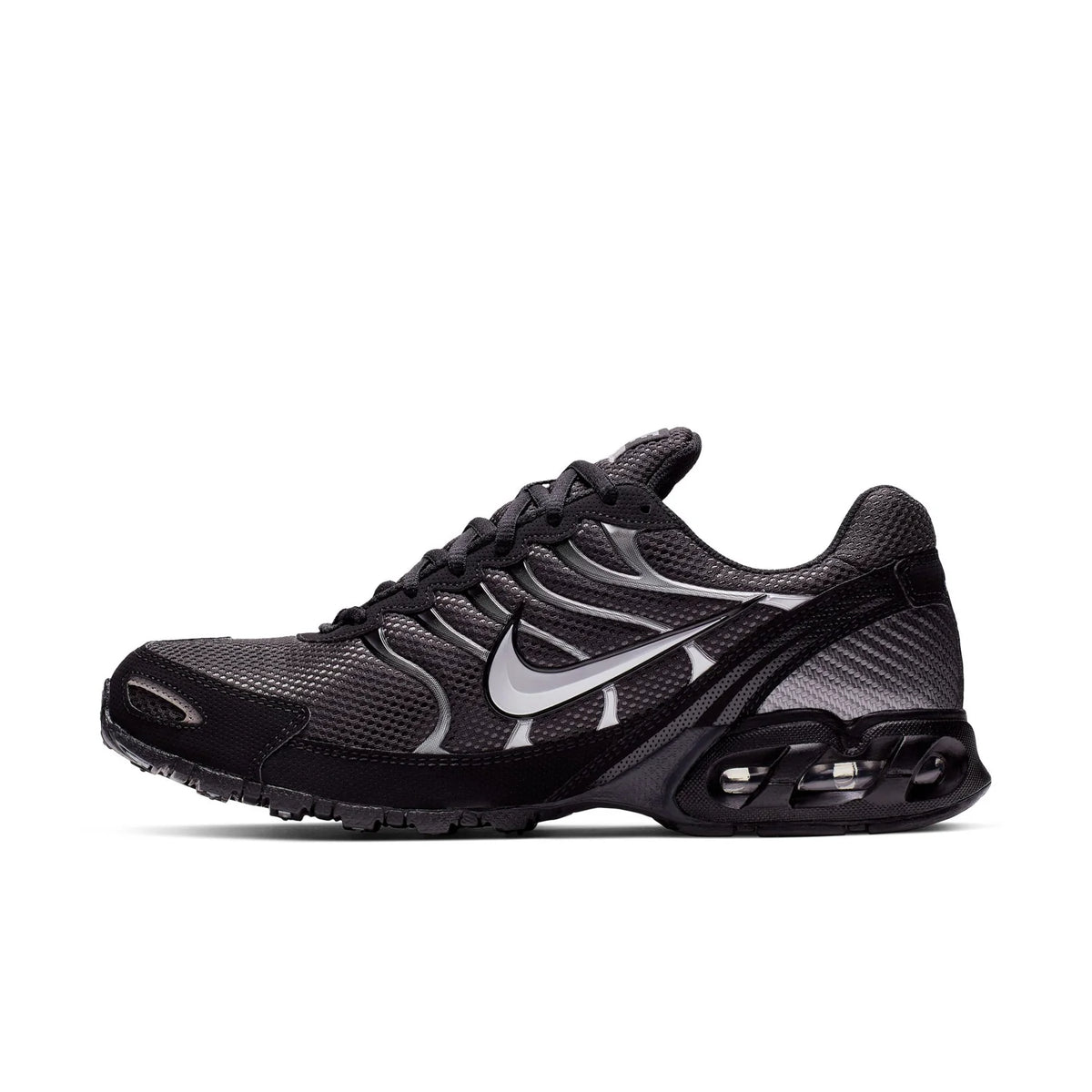 Nike Air Black and Silver Mesh Sneakers