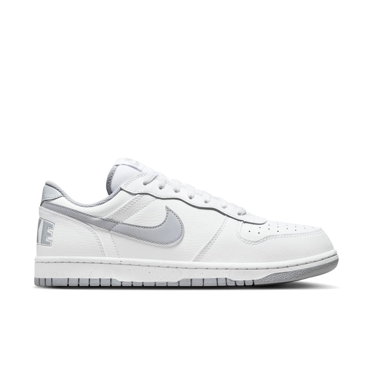 Nike White Low-Top Sneakers with Gray Swoosh