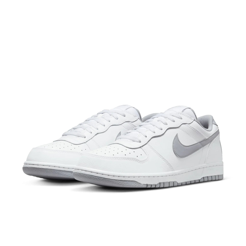 Nike White Low-Top Sneakers with Gray Swoosh