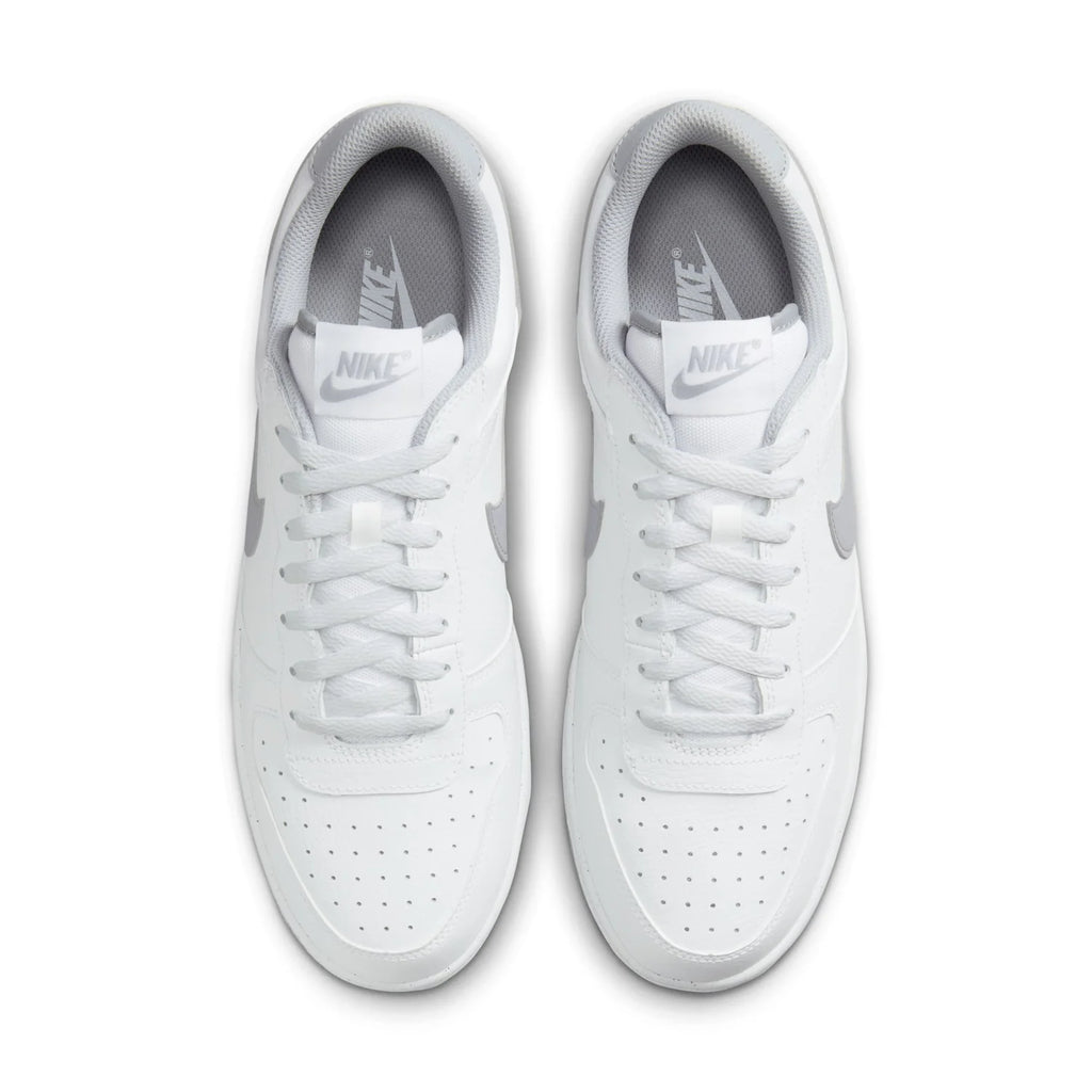 Nike White Low-Top Sneakers with Gray Swoosh