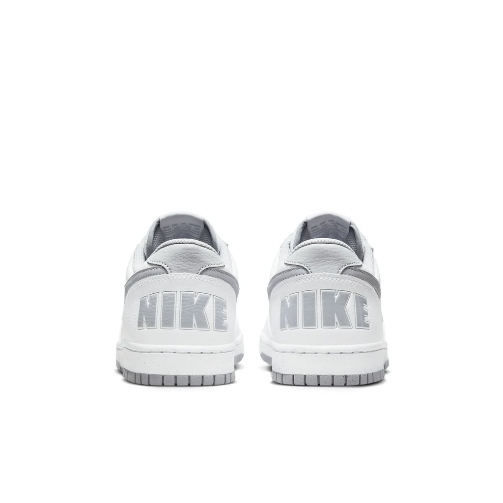 Nike White Low-Top Sneakers with Gray Swoosh