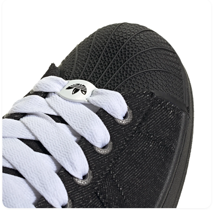 adidas Black Low-Top Sneakers with White Laces