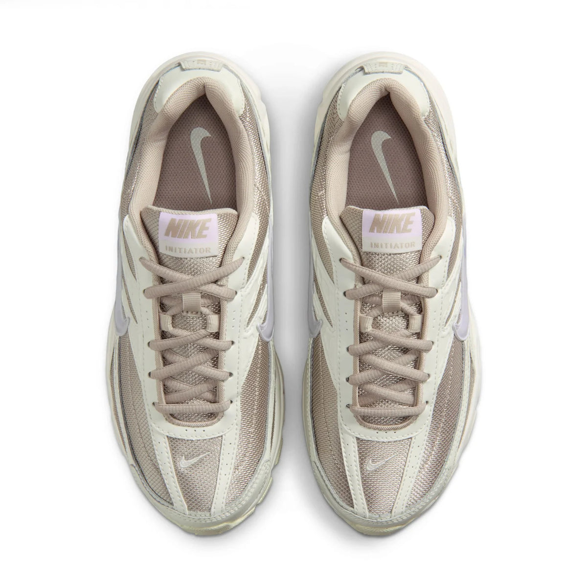 Nike Initiator Cream and Silver Mesh Sneakers