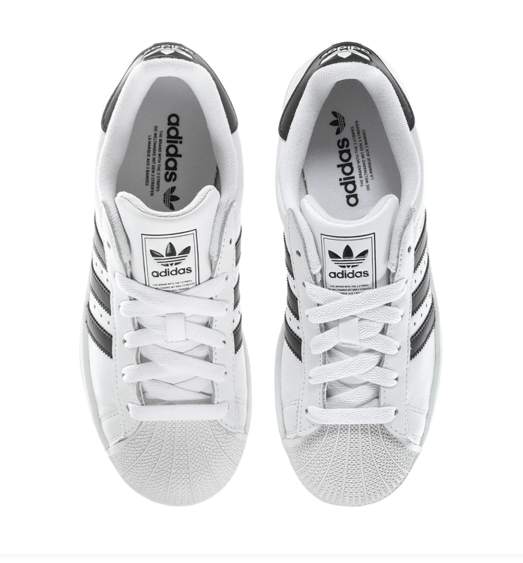 adidas Superstar White Sneakers with Black Stripes