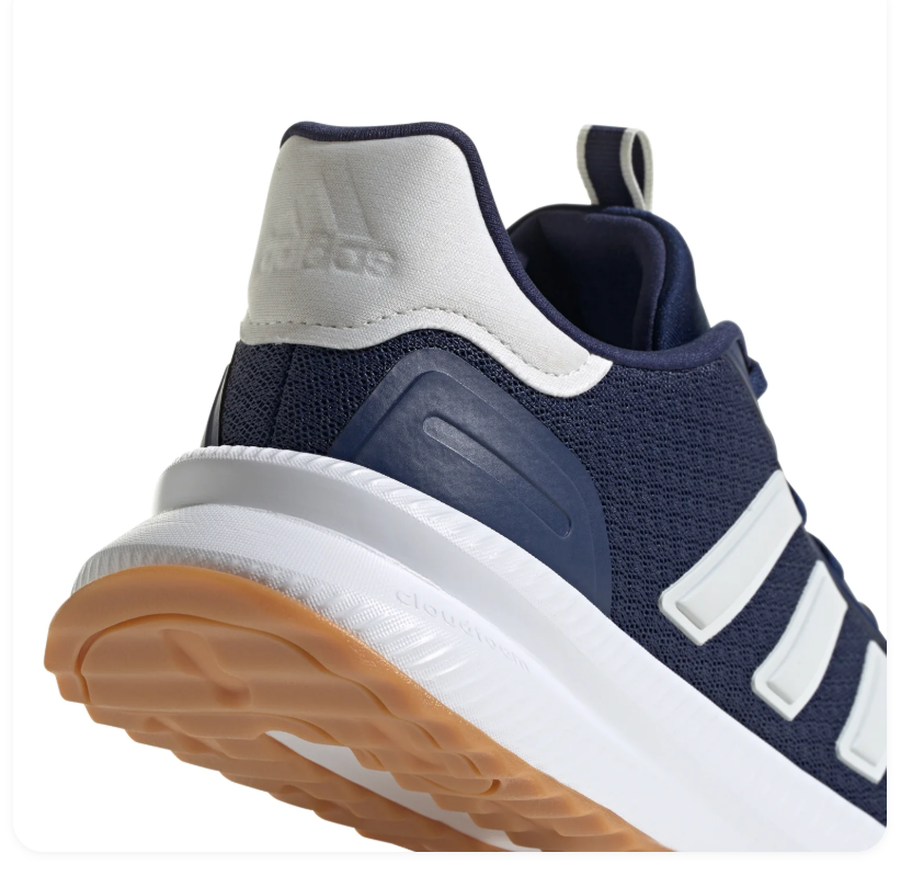 adidas Navy Blue Sneakers with White Stripes and Gum Sole