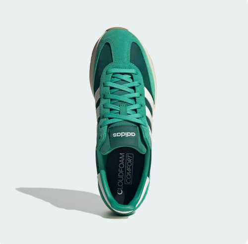 adidas Cloudfoam Comfort Teal Sneakers with White Stripes