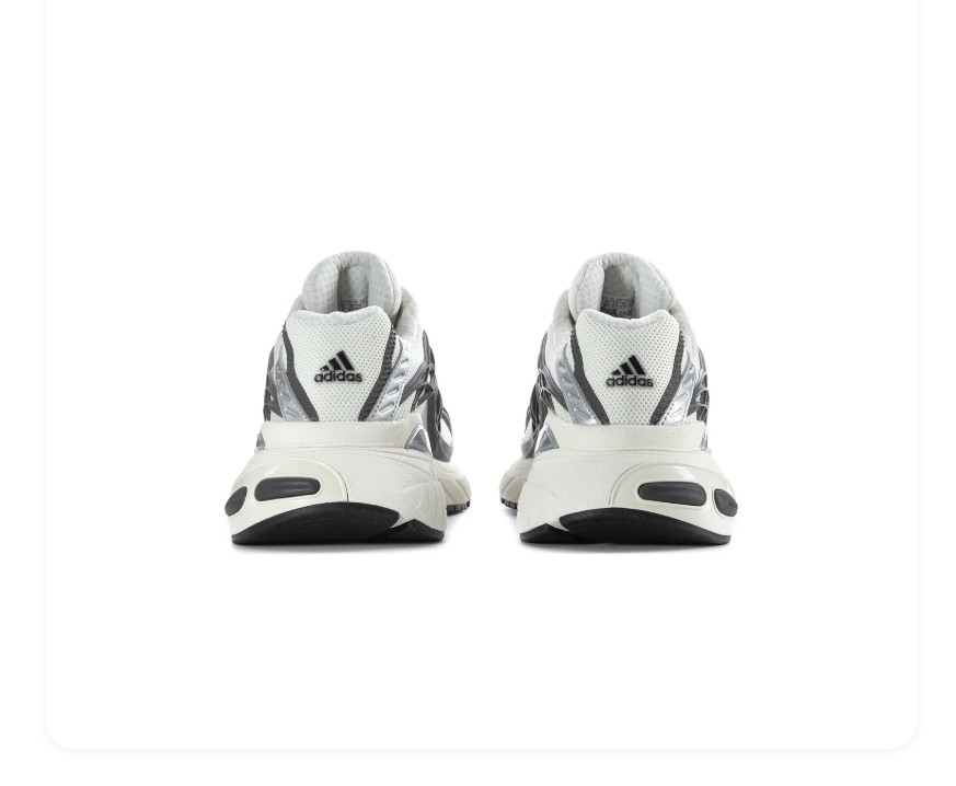 adidas Gray and White Sneakers with Black Side Details