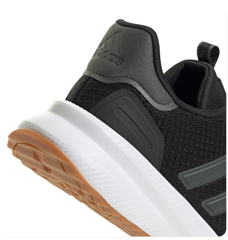 adidas Black Sneakers with Gray Stripes and Gum Outsole