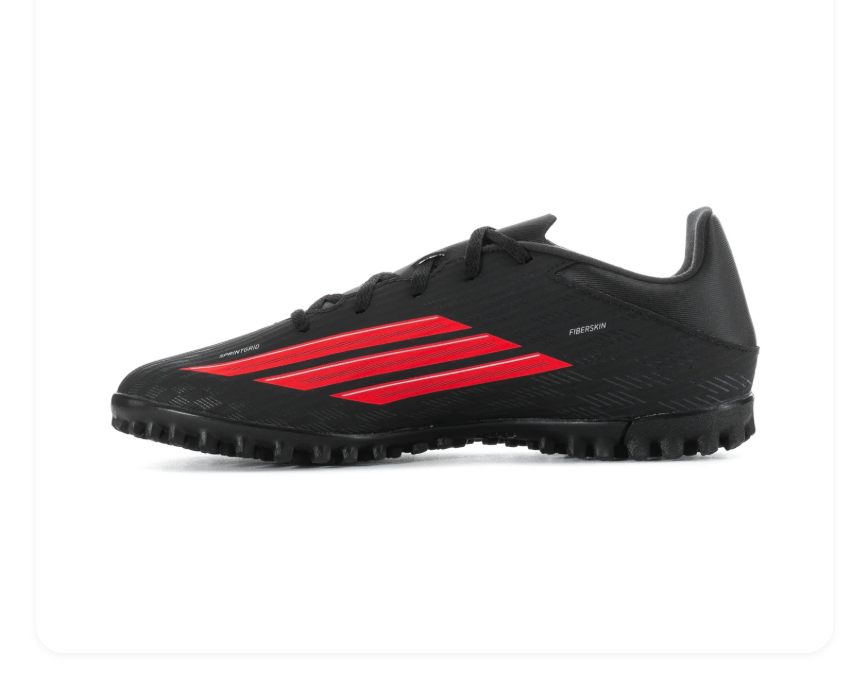 adidas F50 Black Turf Soccer Shoes with Red Stripes