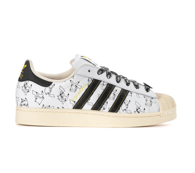 adidas Superstar x Pokémon Pikachu Sneakers in White and Black