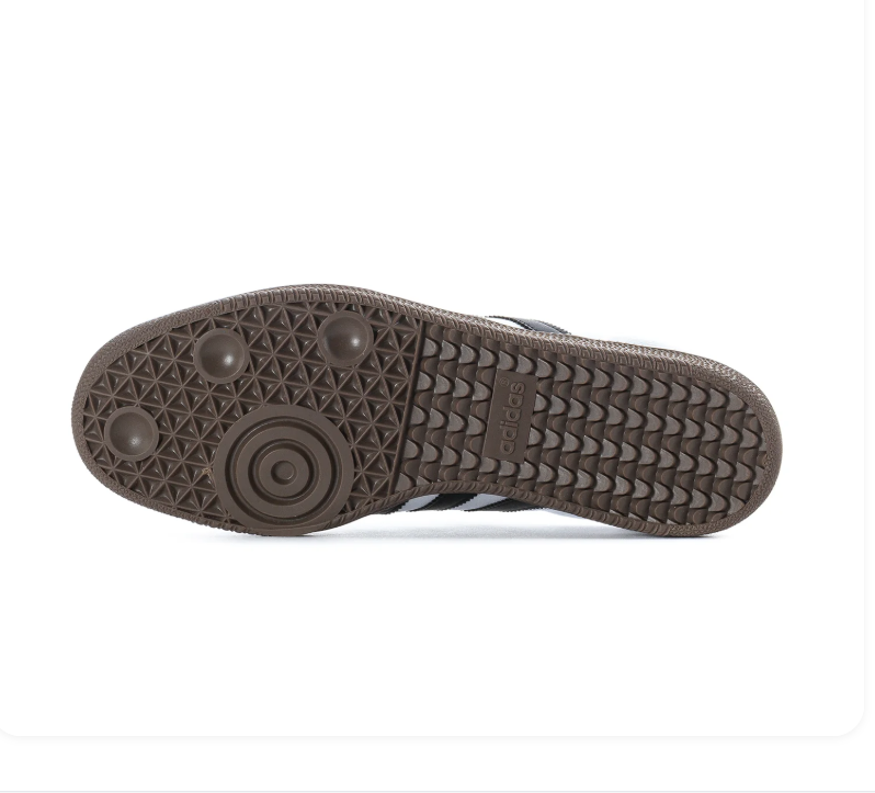 adidas Samba Black Sneakers with White Stripes and Gum Sole