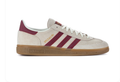 adidas Handball Spezial Cream White Sneakers with Burgundy Stripes