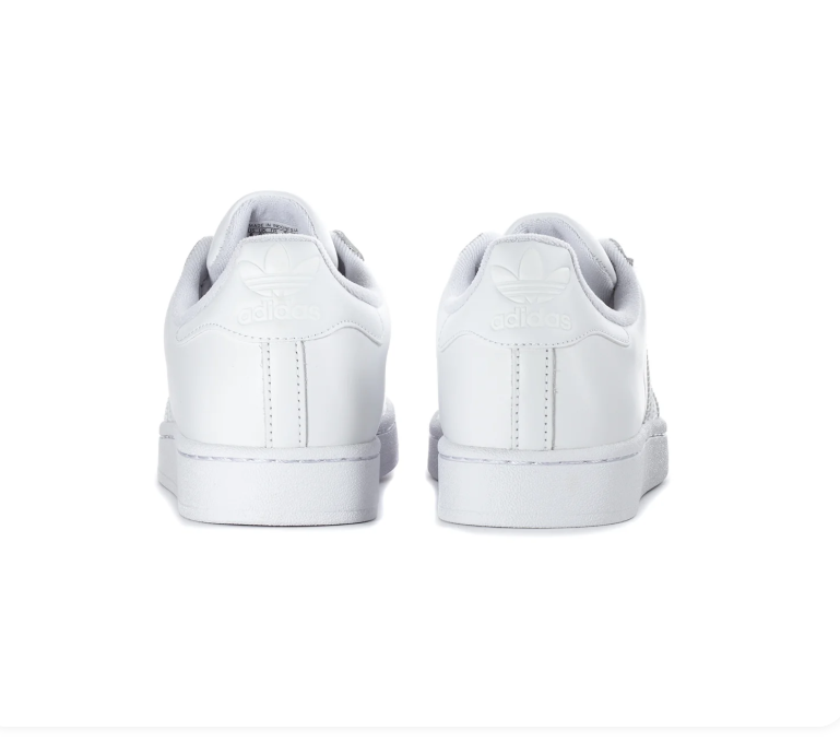 adidas Superstar All-White Sneakers with Shell Toe