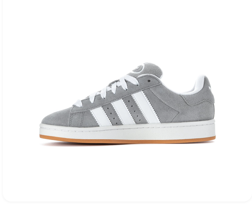 adidas Campus 00s Grey Sneakers with White Stripes