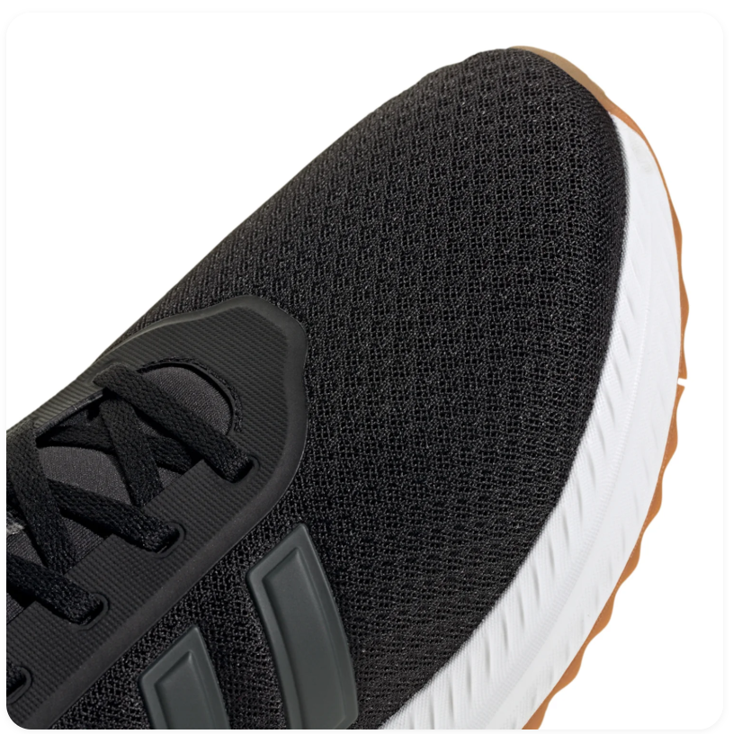 adidas Black Sneakers with Gray Stripes and Gum Outsole