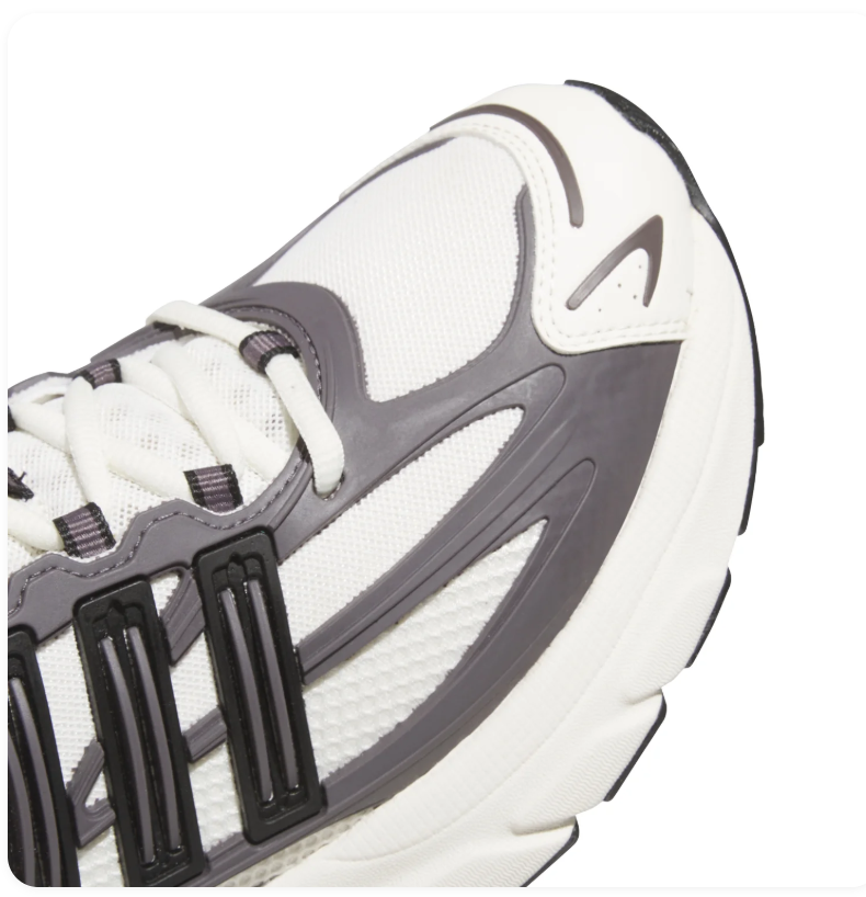 adidas Gray and White Sneakers with Black Side Details