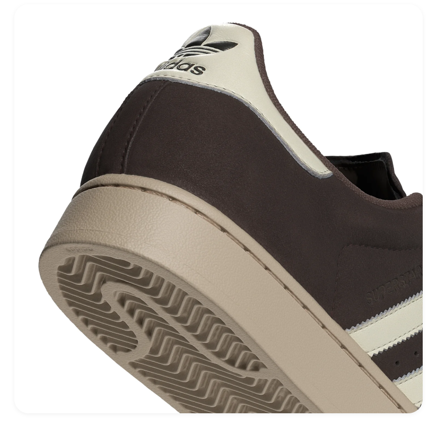 adidas Superstar Brown Low-Top Sneakers with Cream Shell Toe