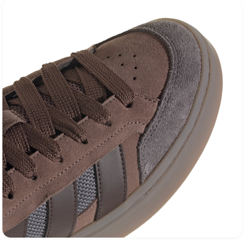 adidas Brown Low-Top Sneakers with Dark Stripes