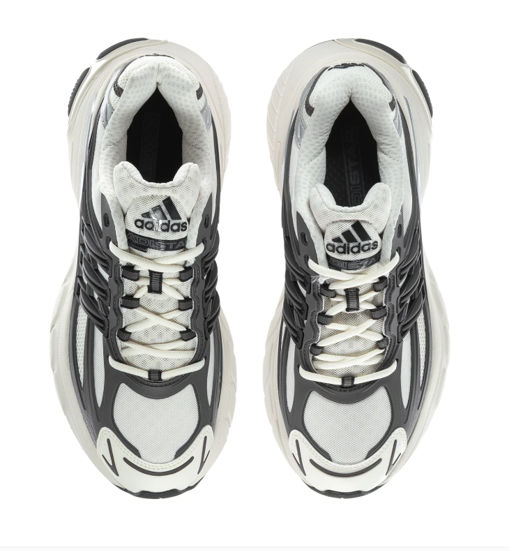 adidas Gray and White Sneakers with Black Side Details