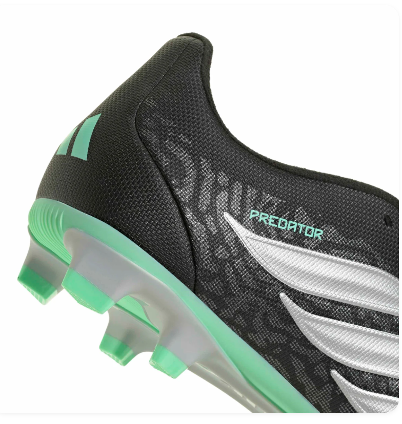 adidas Predator Black Soccer Cleats with Mint Green Studs