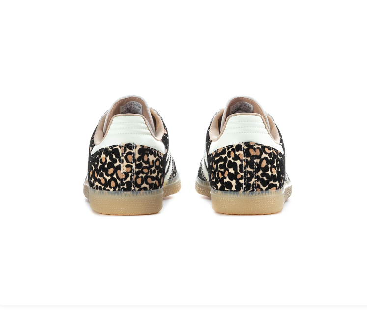 adidas Leopard Print Sneakers with White Stripes