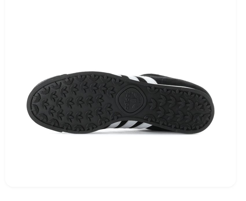 adidas Samoa Black Sneakers with White Stripes