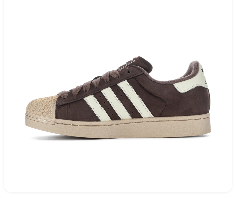 adidas Superstar Brown Low-Top Sneakers with Cream Shell Toe