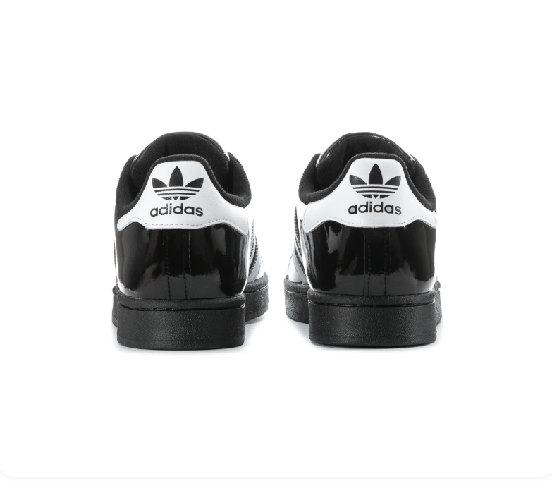adidas Superstar Black Sneakers with White Stripes