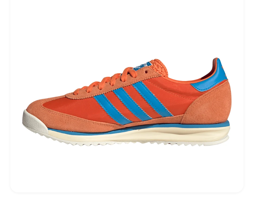 adidas SL 72 Orange Sneakers with Blue Stripes