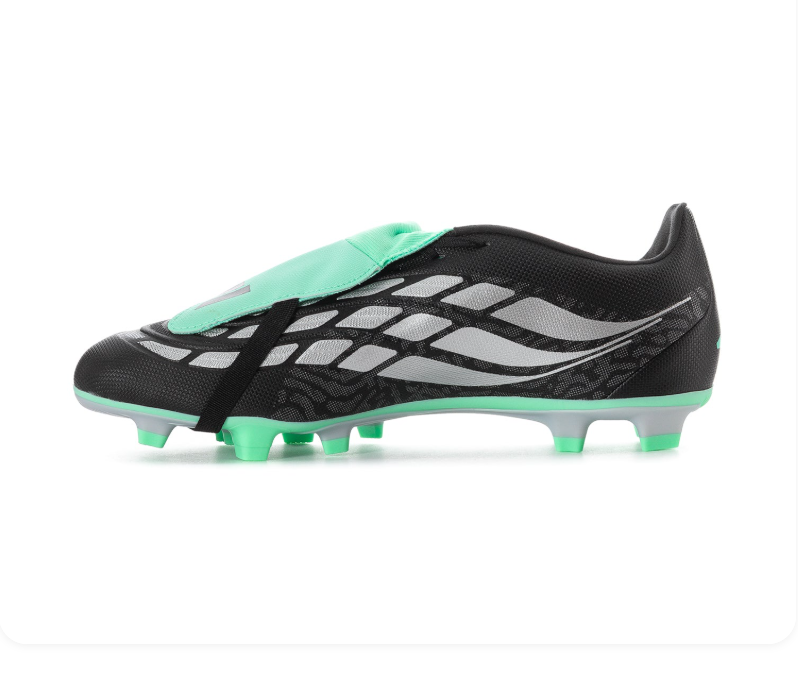 adidas Predator Black Soccer Cleats with Mint Green Studs