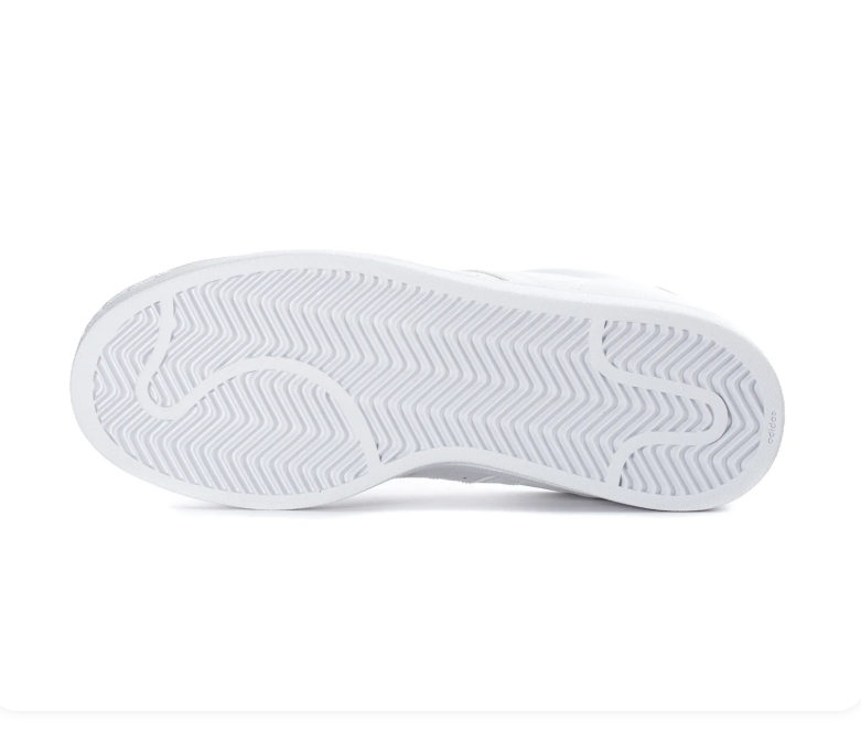 adidas Superstar All-White Sneakers with Shell Toe