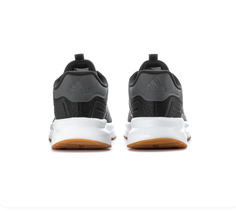 adidas Black Sneakers with Gray Stripes and Gum Outsole
