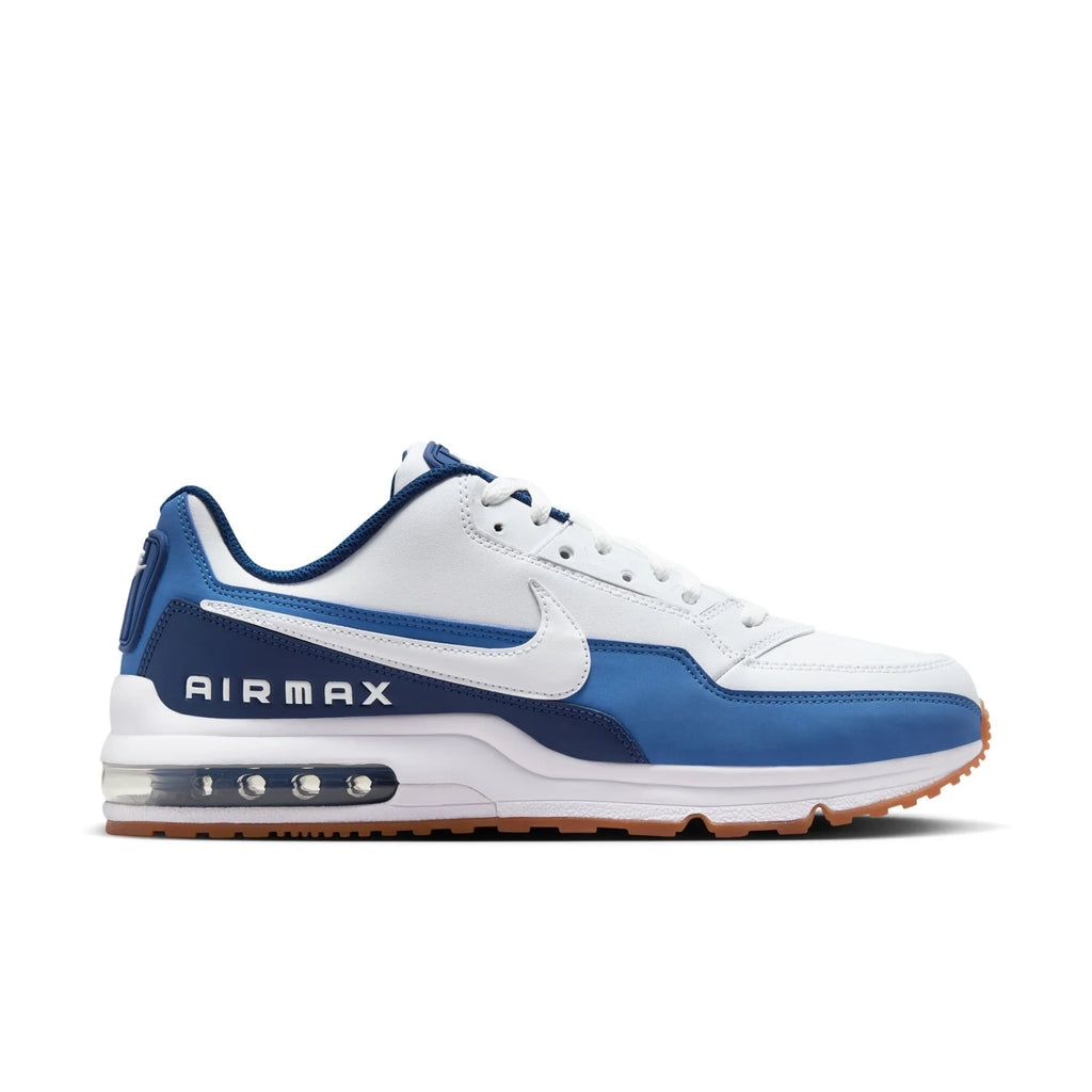 Nike Air Max White and Blue Sneakers with Gum Sole