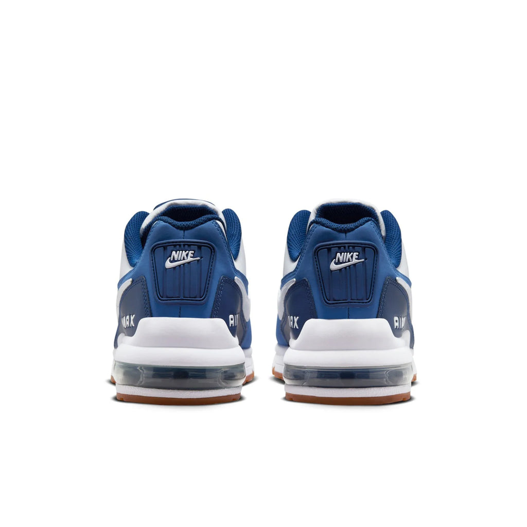 Nike Air Max White and Blue Sneakers with Gum Sole