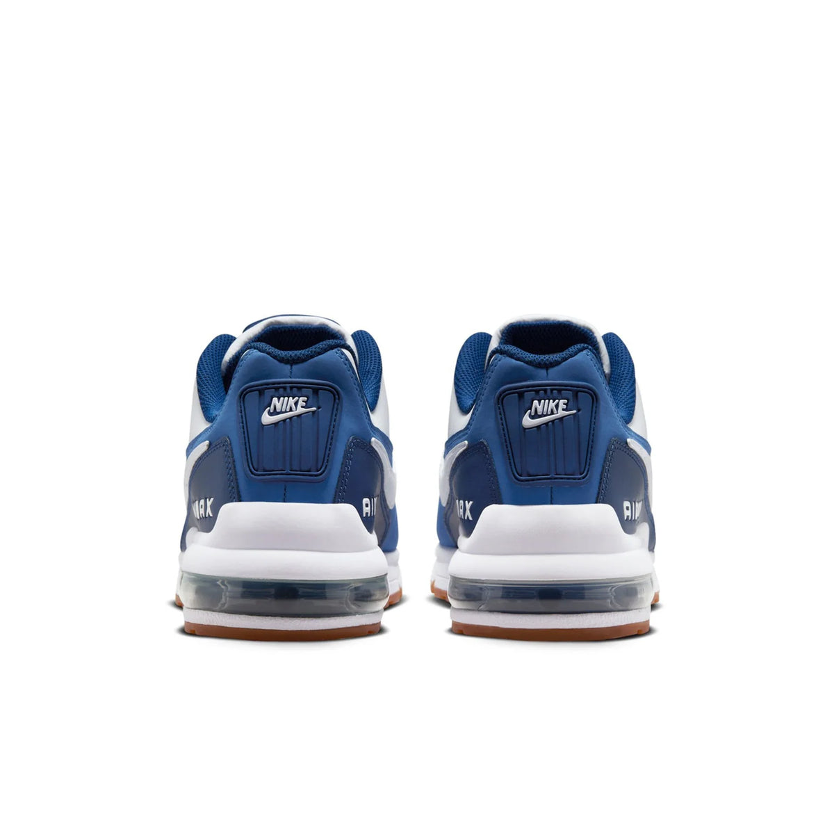 Nike Air Max White and Blue Sneakers with Gum Sole